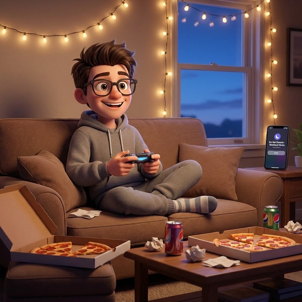 Developer Relaxing at Home